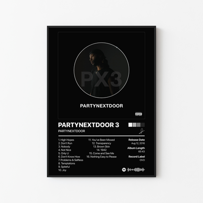 PARTYNEXTDOOR PARTYNEXTDOOR 3 Album Poster