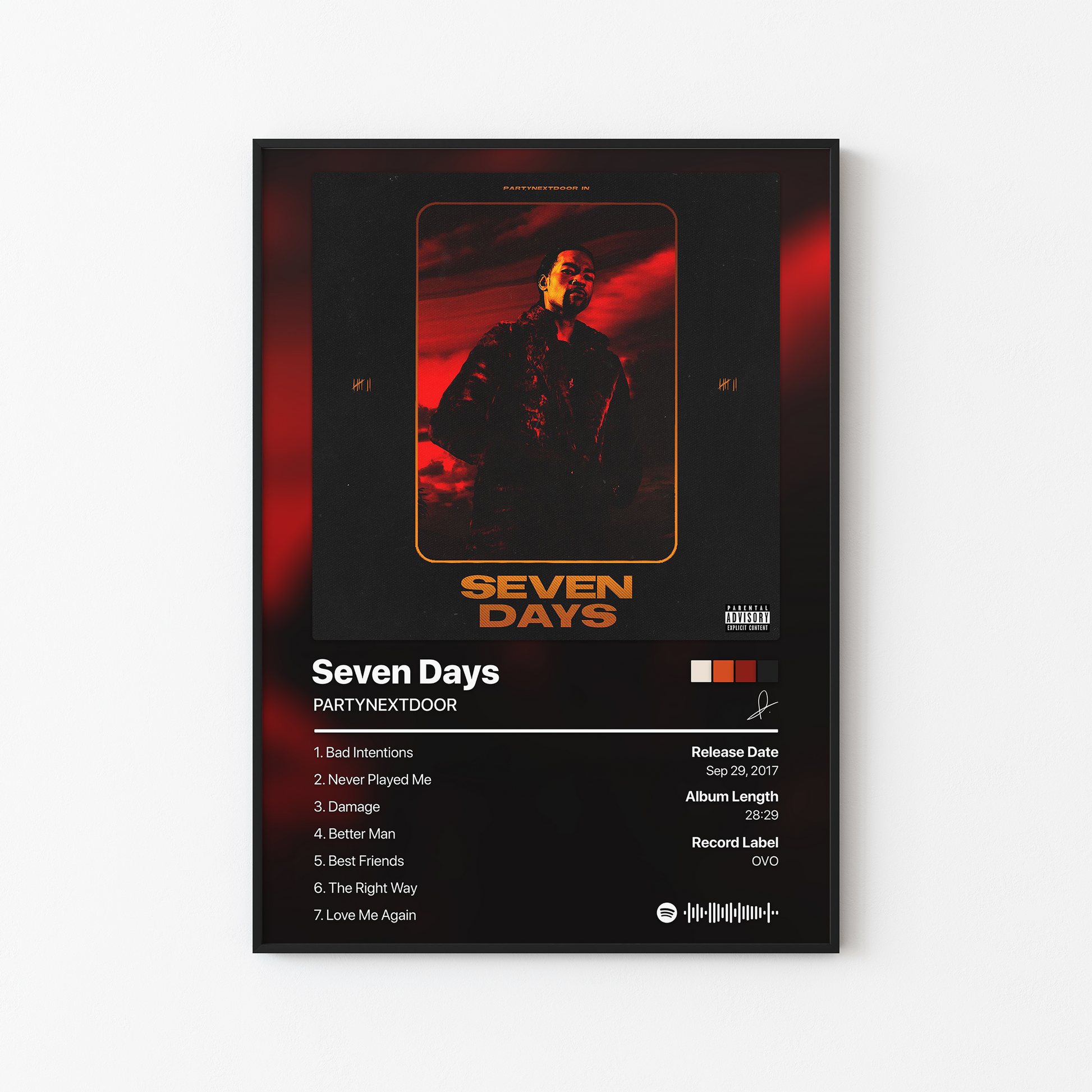 PARTYNEXTDOOR Seven Days Album Poster