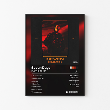 PARTYNEXTDOOR Seven Days Album Poster