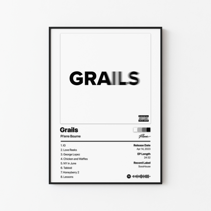 Pi'erre Bourne Grails Album Poster