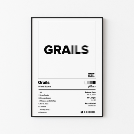 Pi'erre Bourne Grails Album Poster
