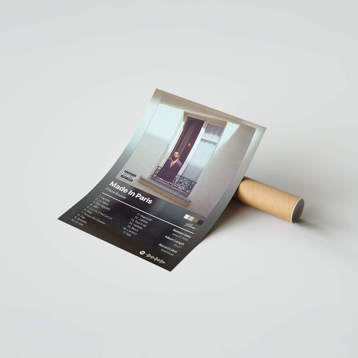 Pi'erre Bourne Made In Paris Album Poster