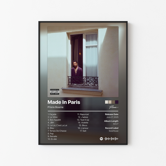 Pi'erre Bourne Made In Paris Album Poster