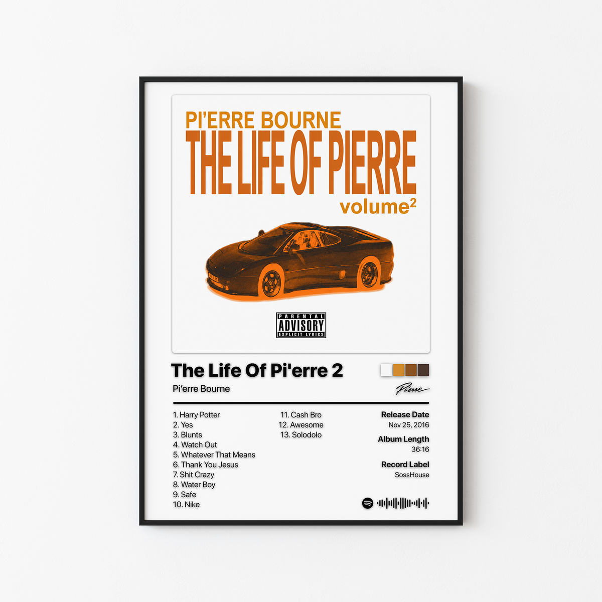 Pi'erre Bourne The Life Of Pi'erre 2 Album Poster