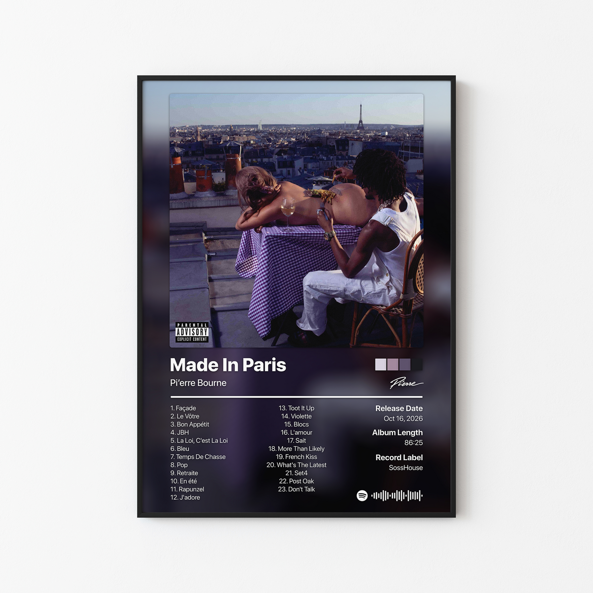 Pi'erre Bourne Made In Paris (Deluxe) Album Poster