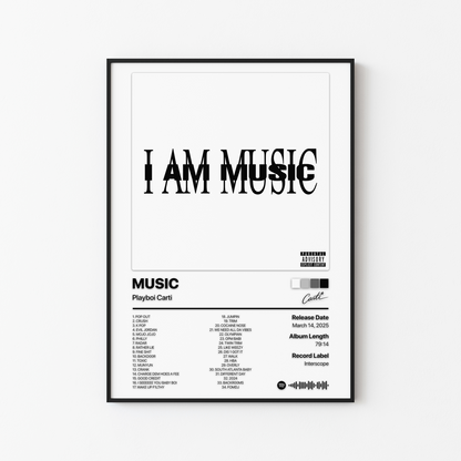 Playboi Carti MUSIC Album Poster