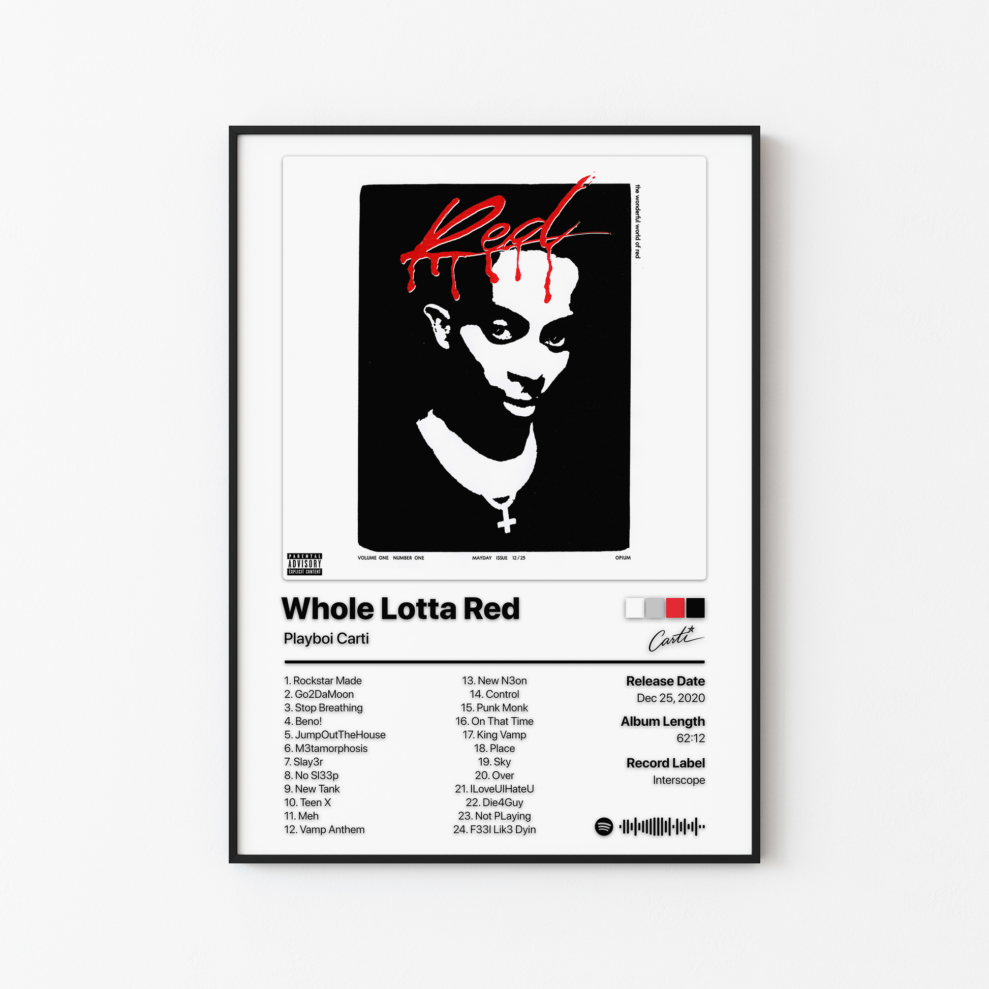 Playboi Carti Whole Lotta Red Album Poster