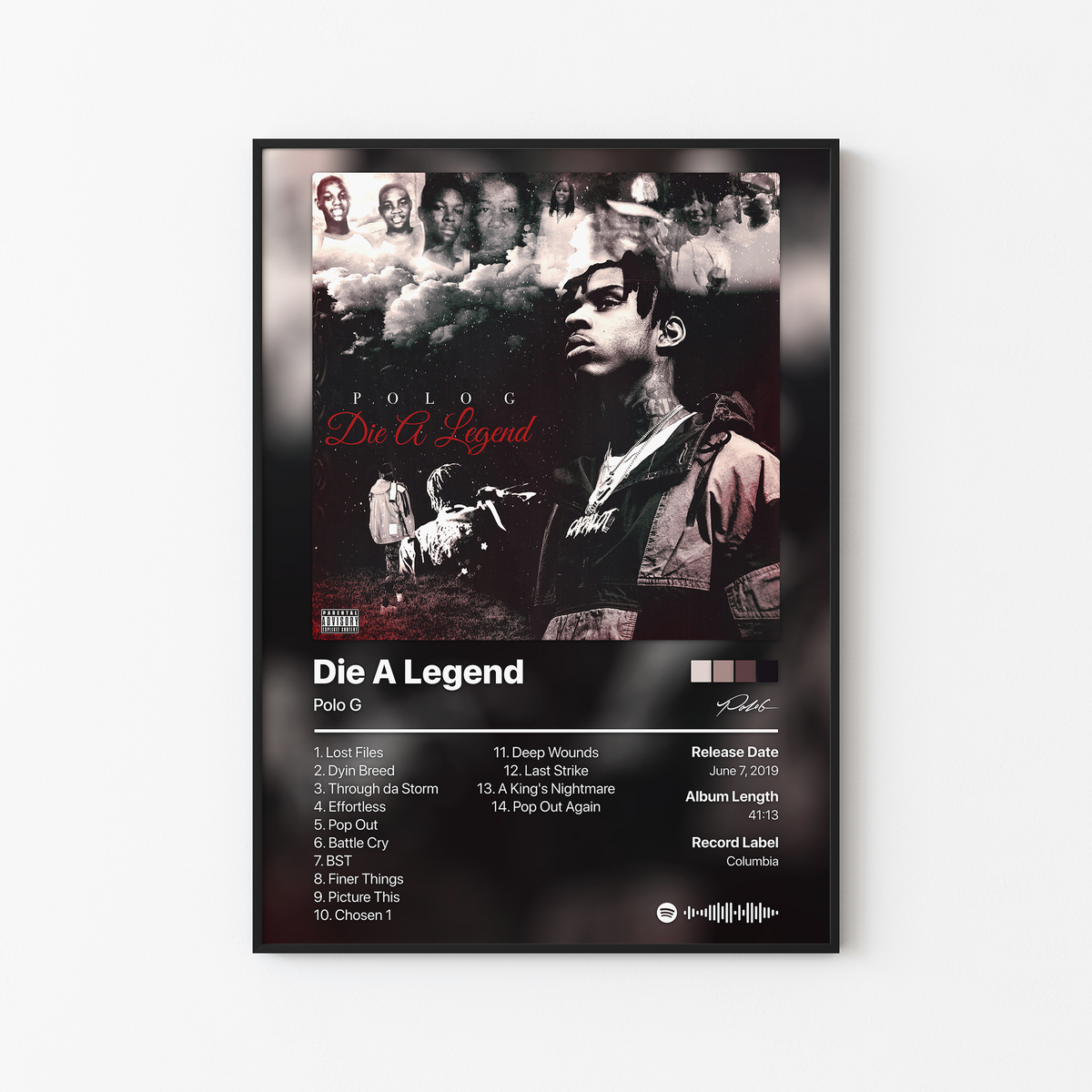 Polo G Die A Legend Album Poster