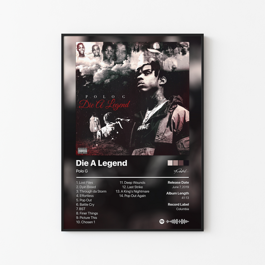 Polo G Die A Legend Album Poster