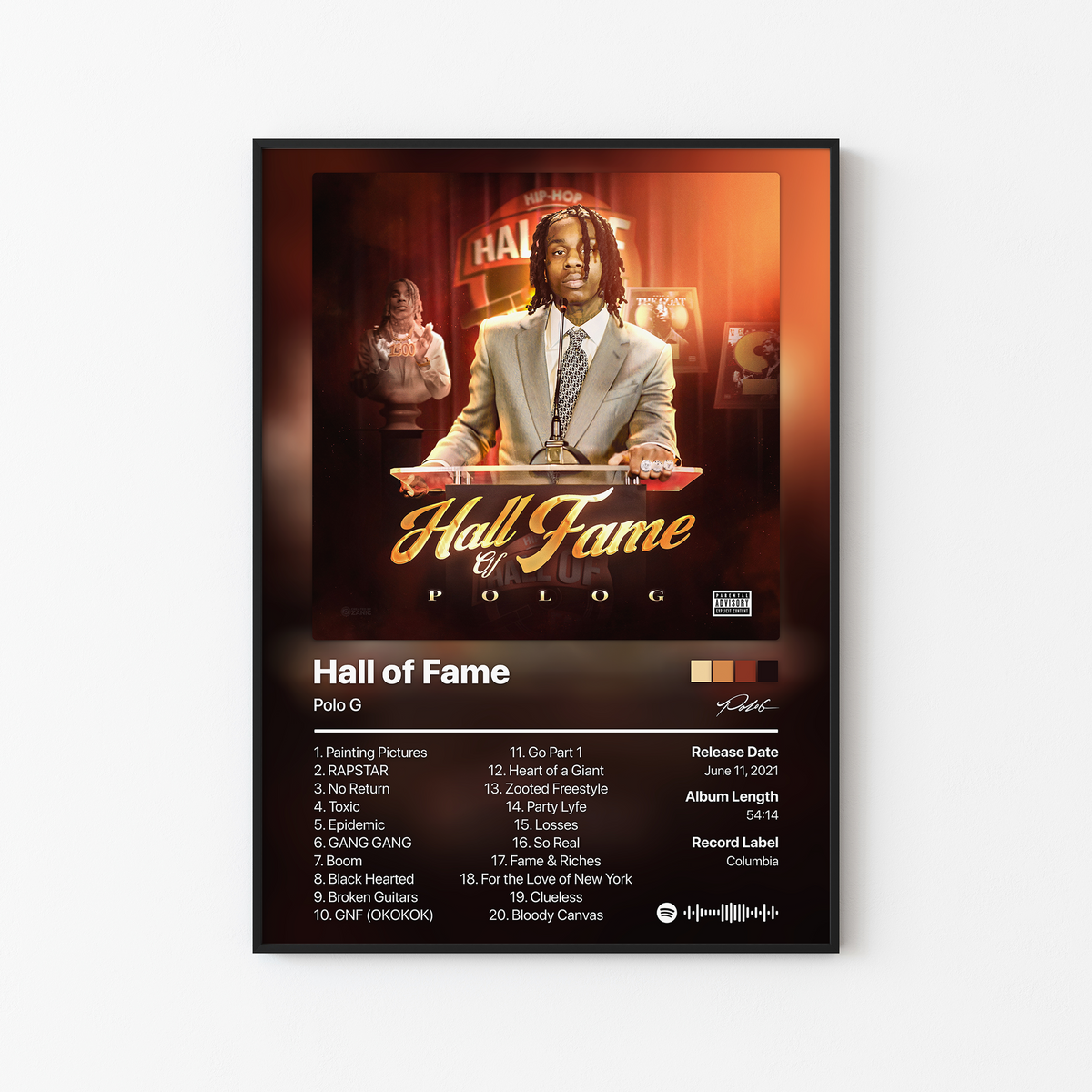 Polo G Hall of Fame Album Poster