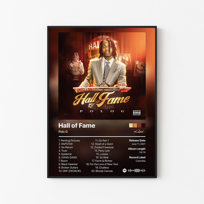 Polo G Hall of Fame Album Poster