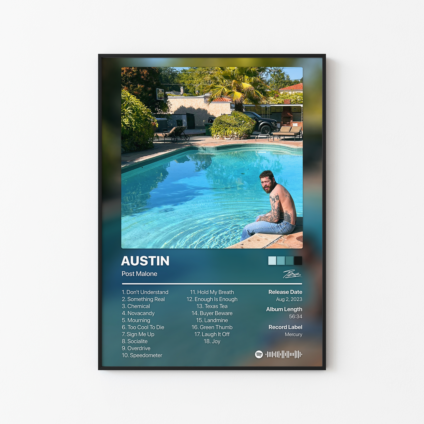 Post Malone AUSTIN Album Poster
