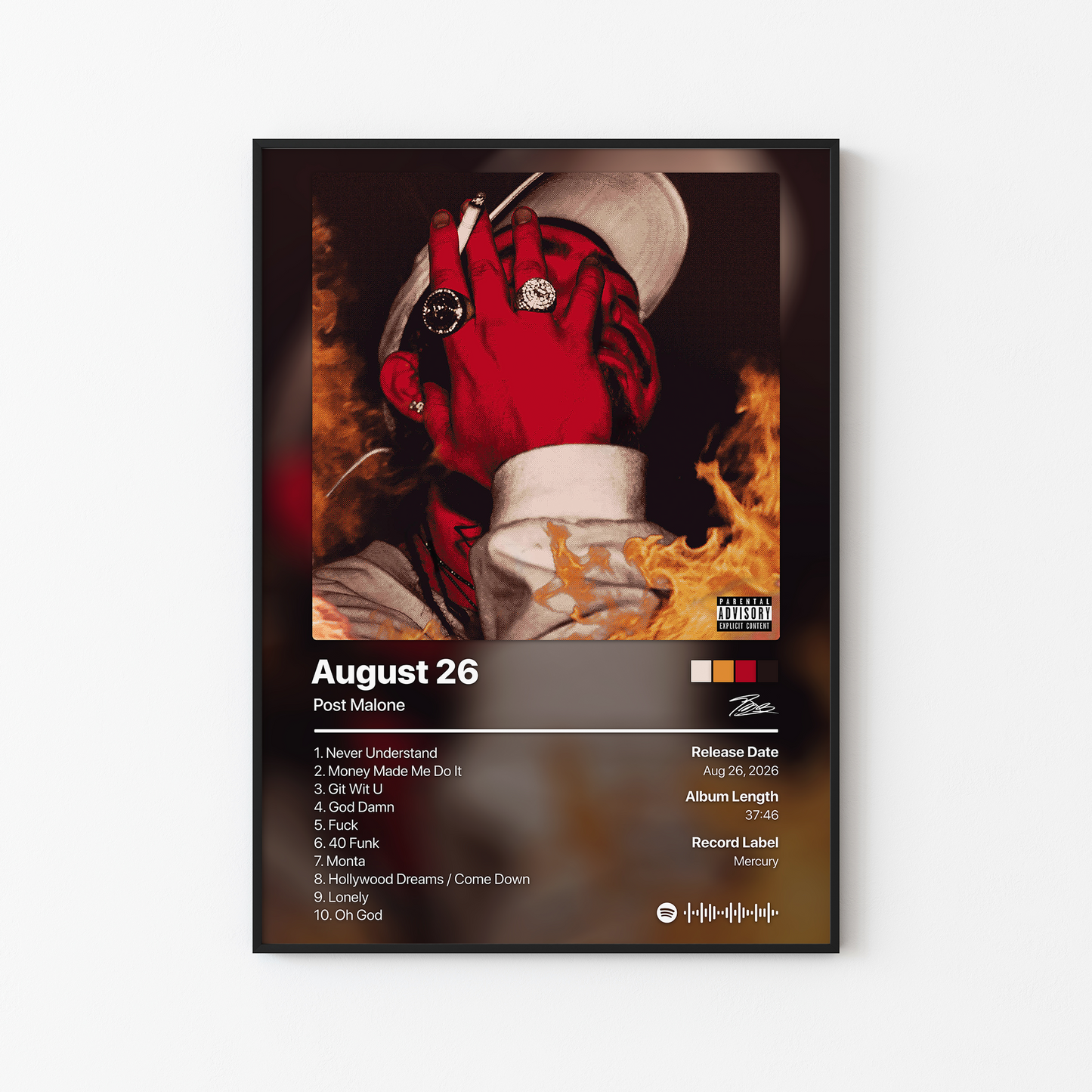 Post Malone August 26 Album Poster