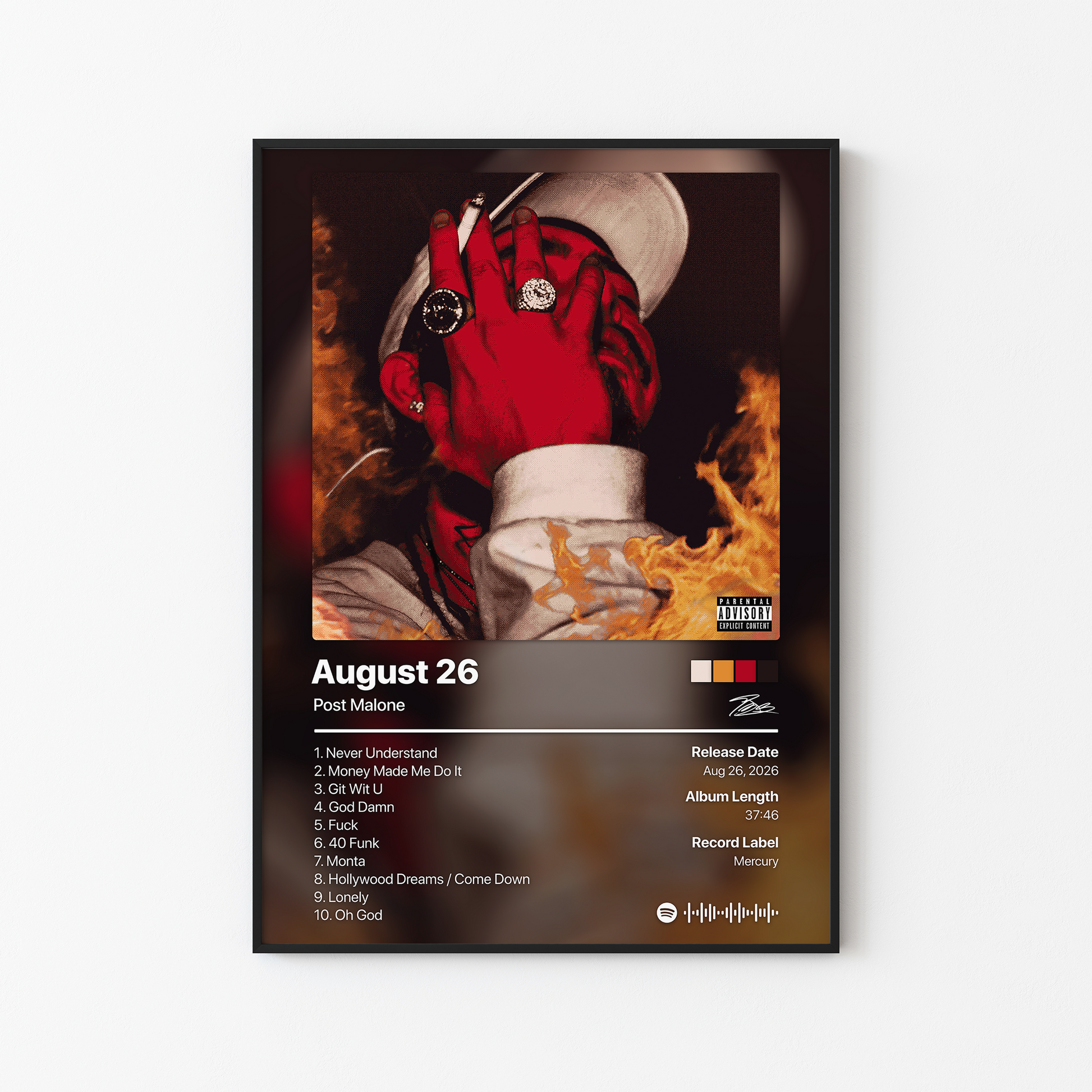 Post Malone August 26 Album Poster
