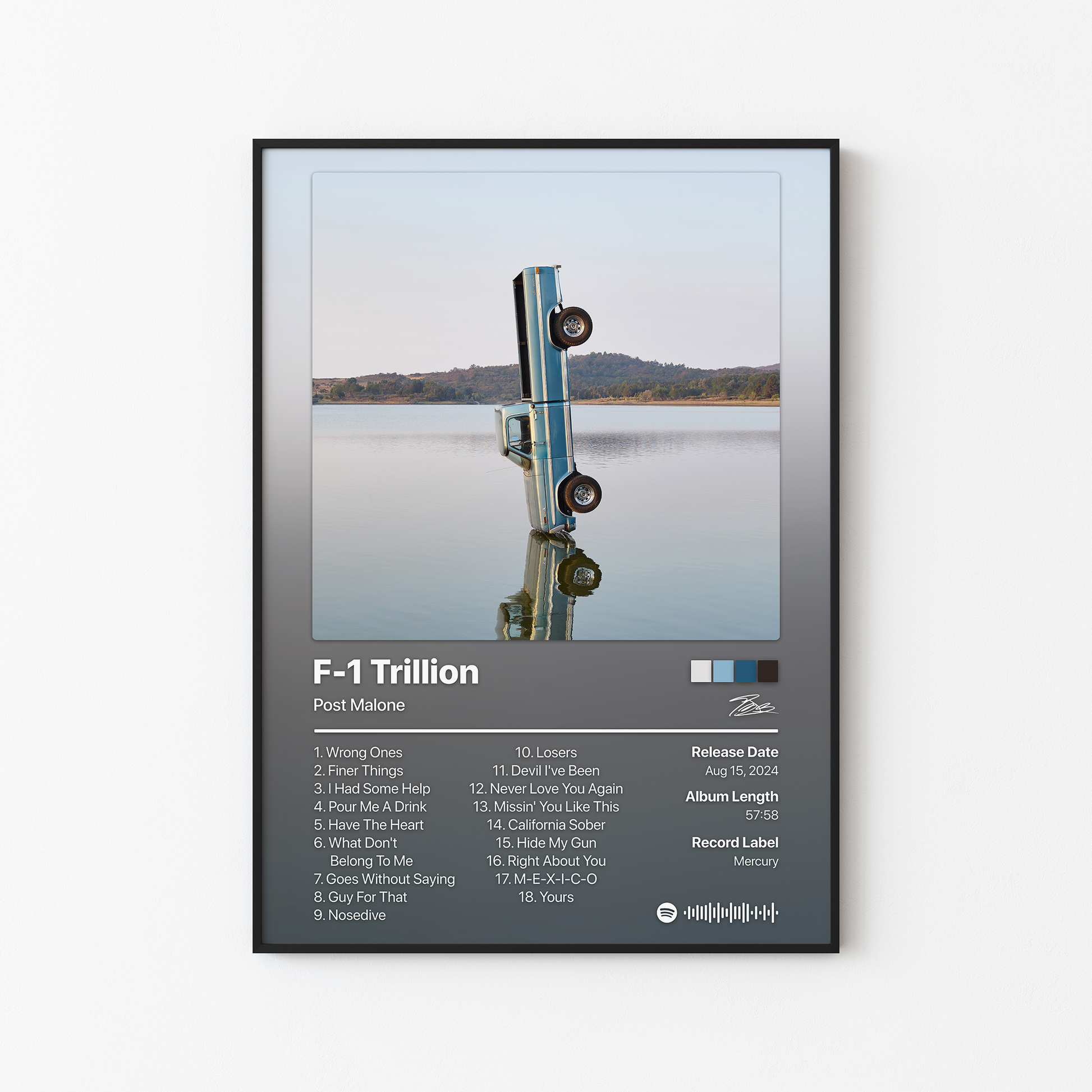 Post Malone F-1 Trillion Album Poster
