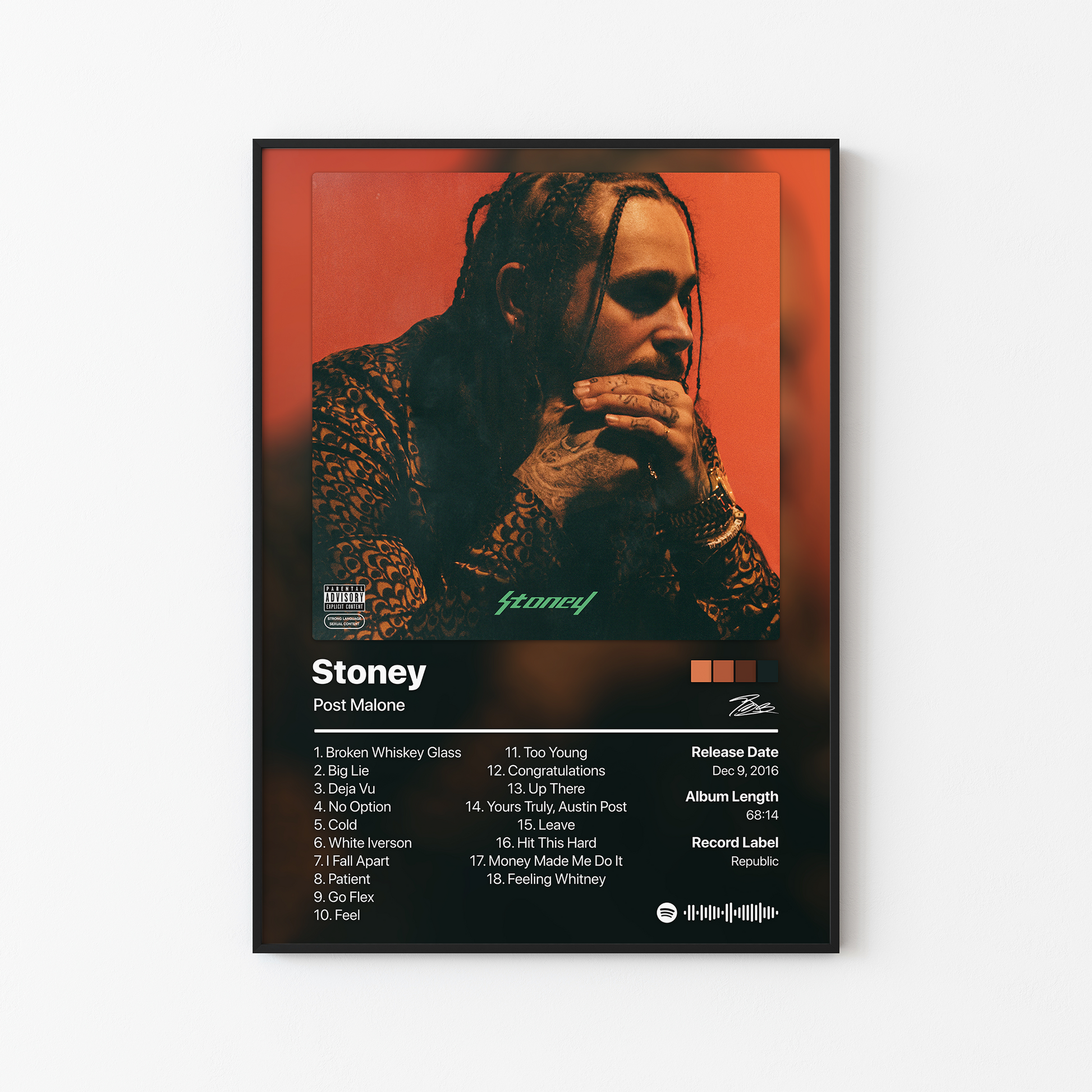 Post Malone Stoney Album Poster