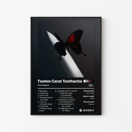 Post Malone Twelve Carat Toothache Album Poster