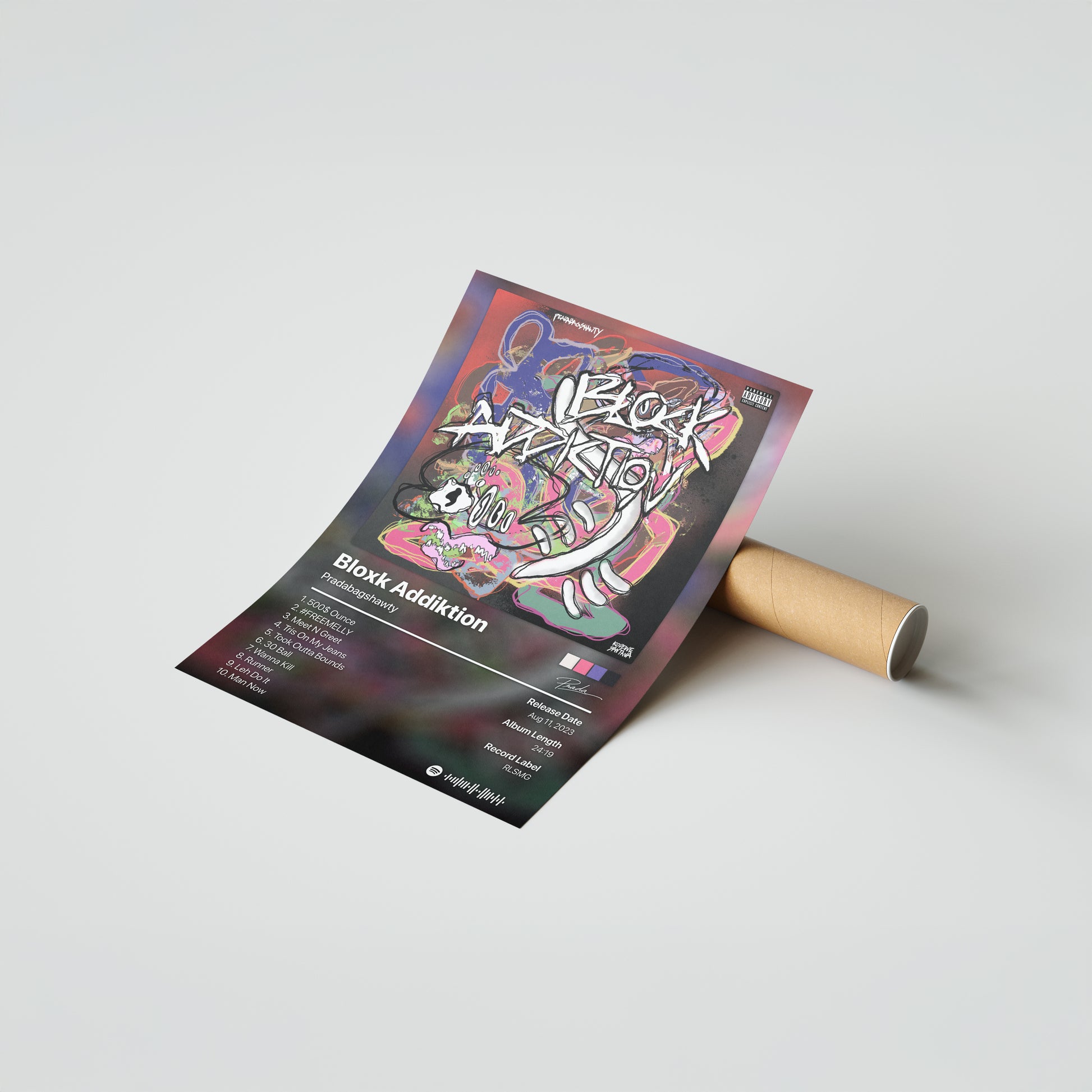 Pradabagshawty Bloxk Addiktion Album Poster
