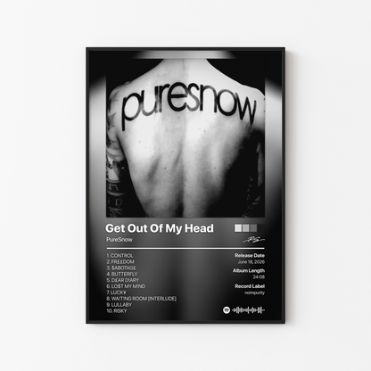 PureSnow Get Out Of My Head Album Poster