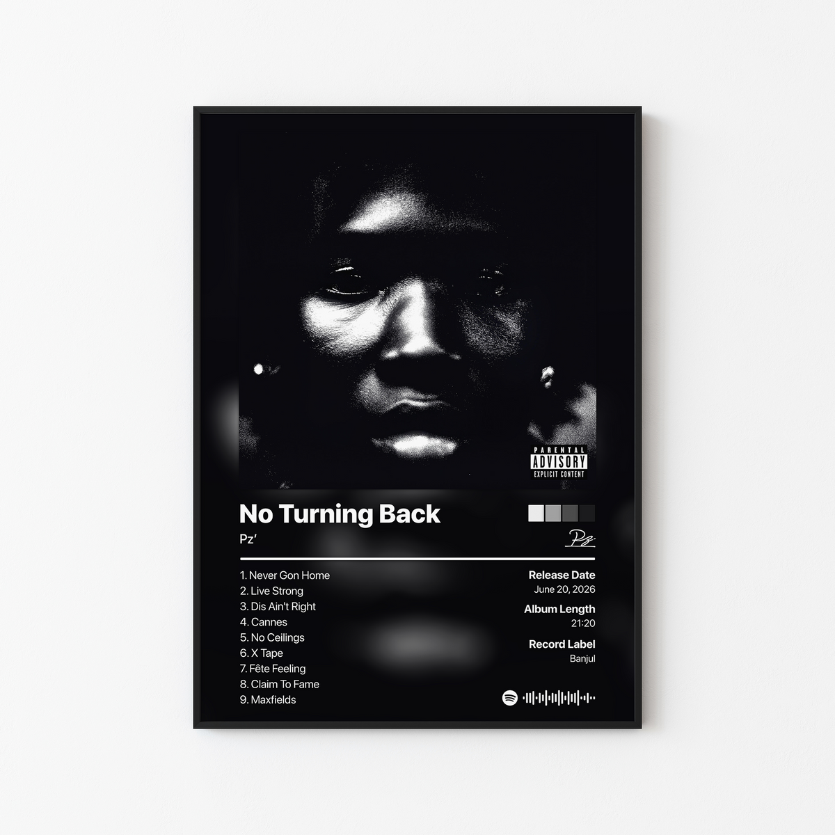 Pz' No Turning Back Album Poster