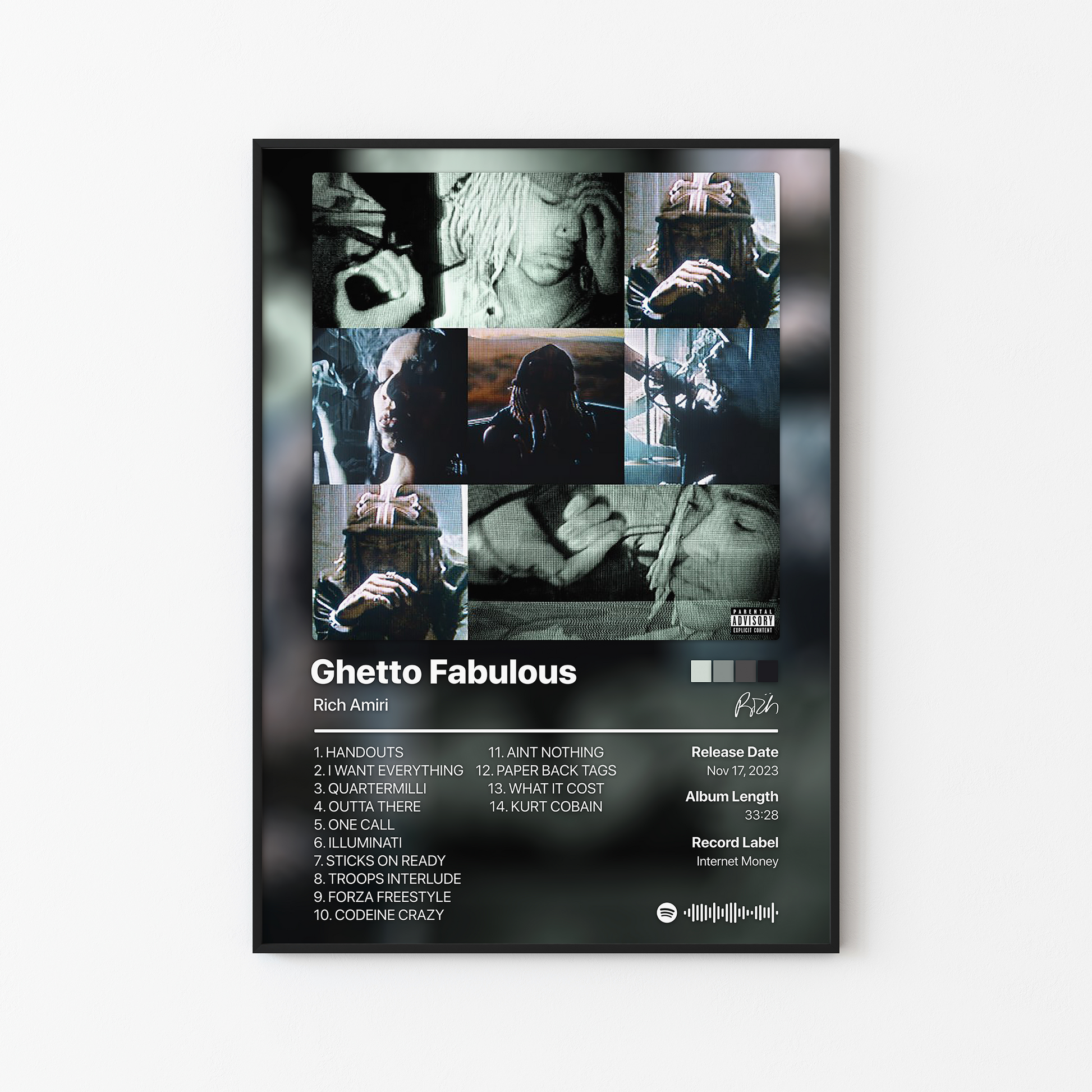 Rich Amiri Ghetto Fabulous Album Poster