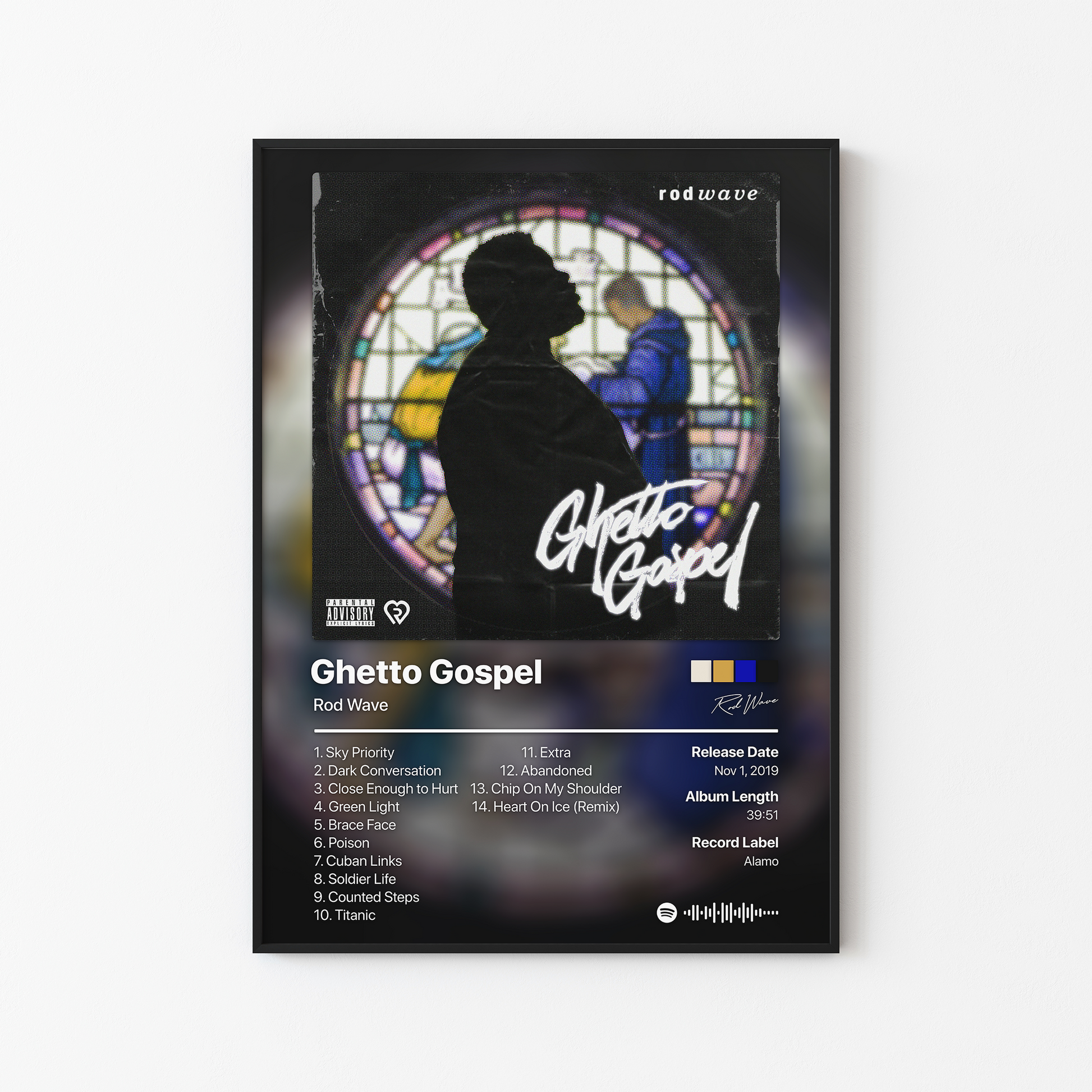 Rod Wave Ghetto Gospel Album Poster