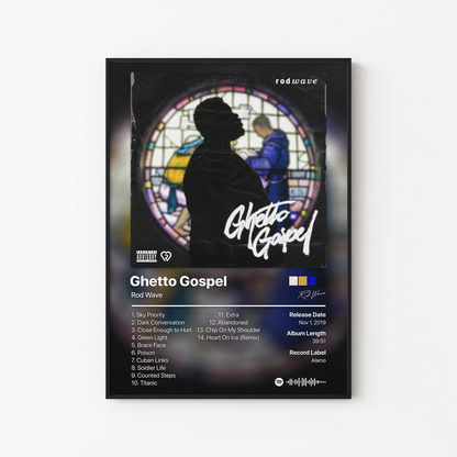 Rod Wave Ghetto Gospel Album Poster