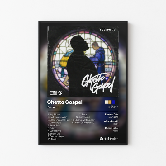 Rod Wave Ghetto Gospel Album Poster