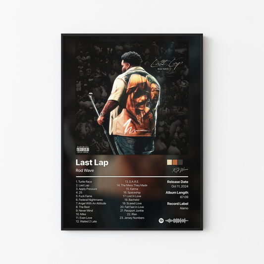 Rod Wave Last Lap Album Poster
