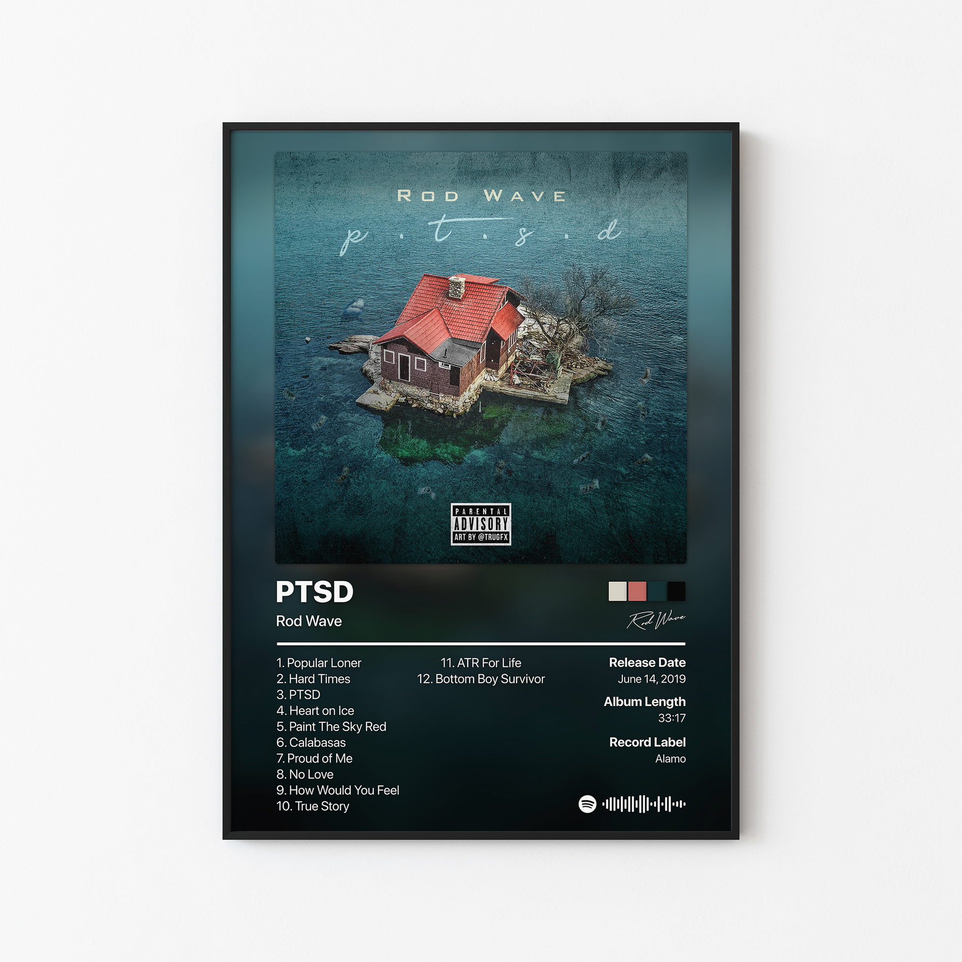 Rod Wave PTSD Album Poster