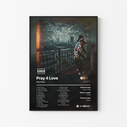 Rod Wave Pray 4 Love (Deluxe) Album Poster