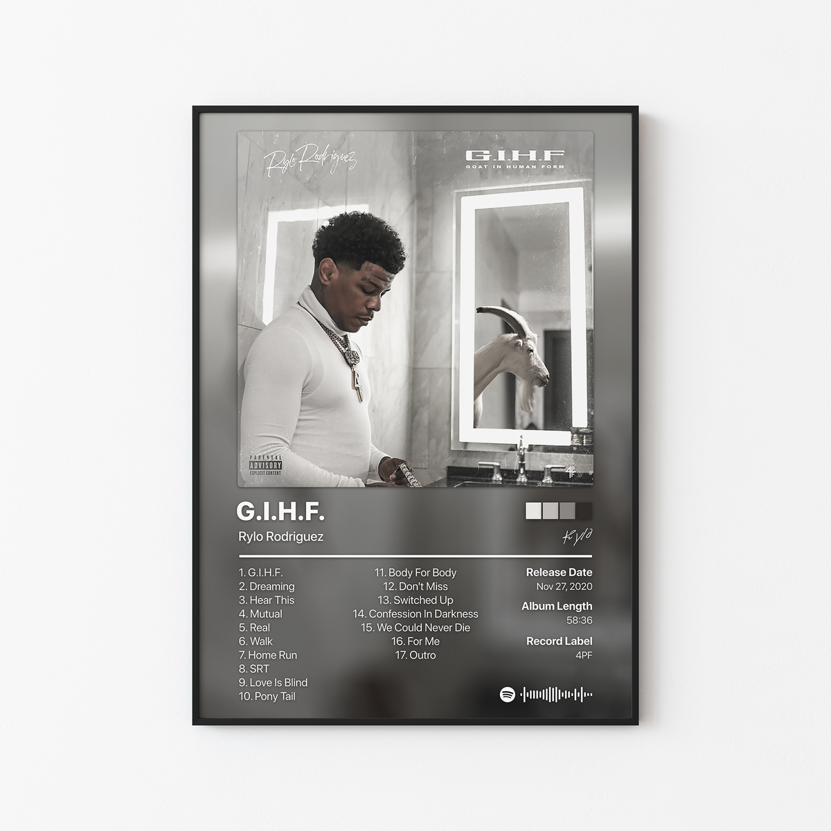 Rylo Rodriguez Goat In Human Form Album Poster