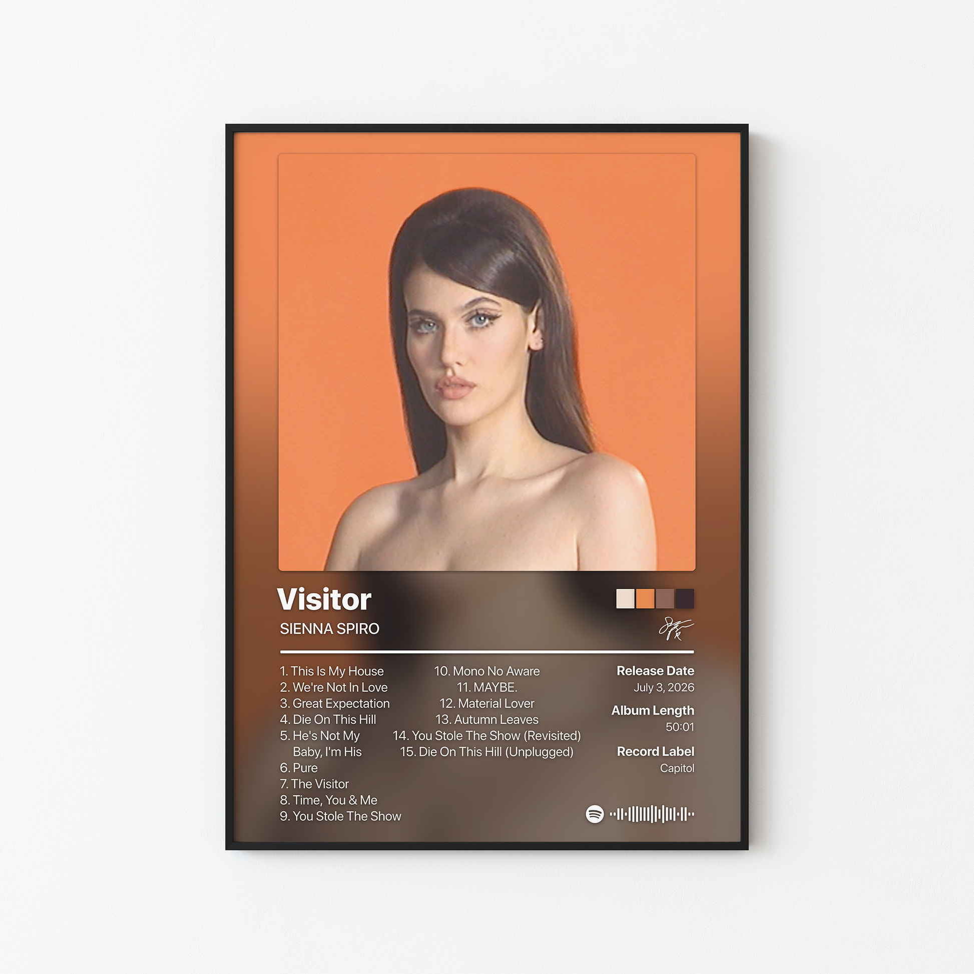 SIENNA SPIRO Visitor Album Poster