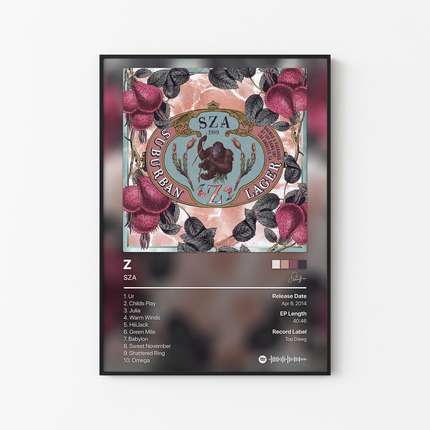 SZA Z Album Poster