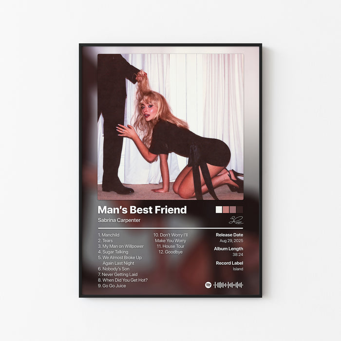 Sabrina Carpenter Man’s Best Friend Album Poster