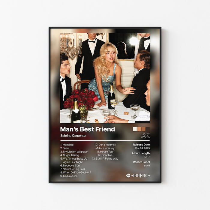 Sabrina Carpenter Man’s Best Friend (Bonus Track Version) Album Poster