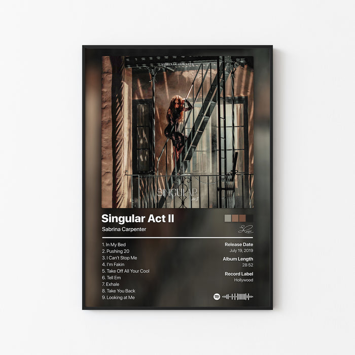 Sabrina Carpenter Singular Act II Album Poster