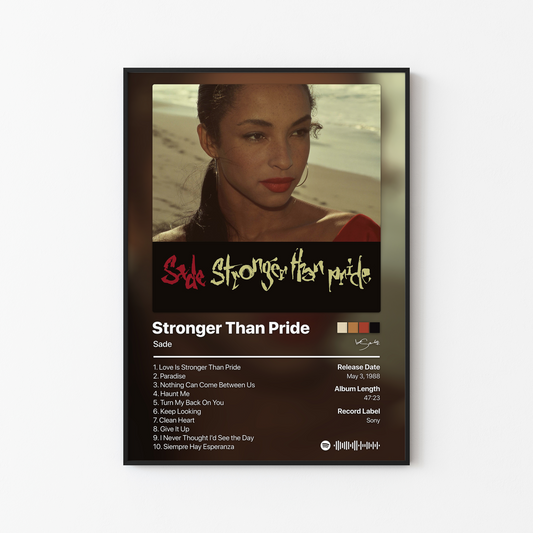 Sade Stronger Than Pride Album Poster