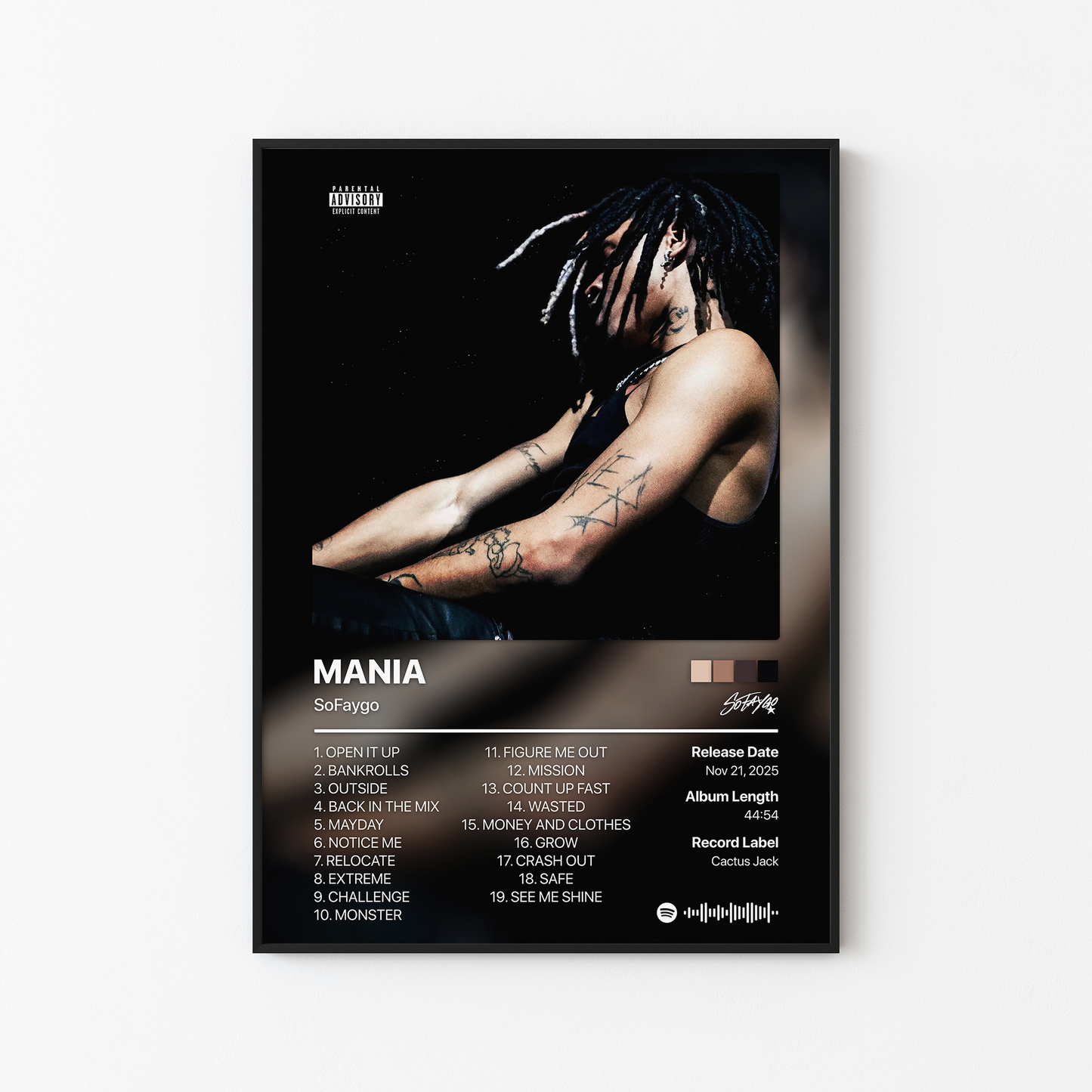 SoFaygo MANIA Album Poster