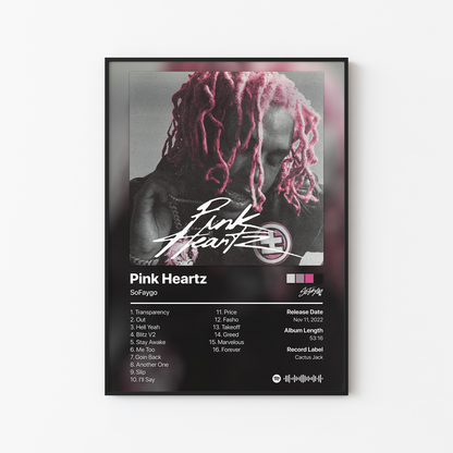 SoFaygo Pink Heartz Album Poster