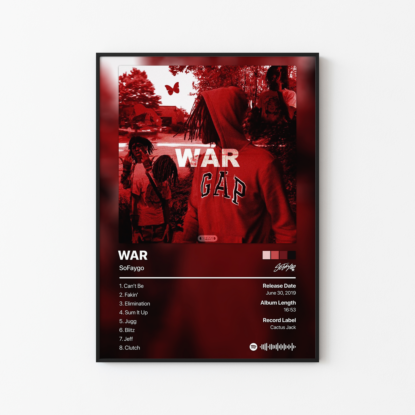 SoFaygo WAR Album Poster