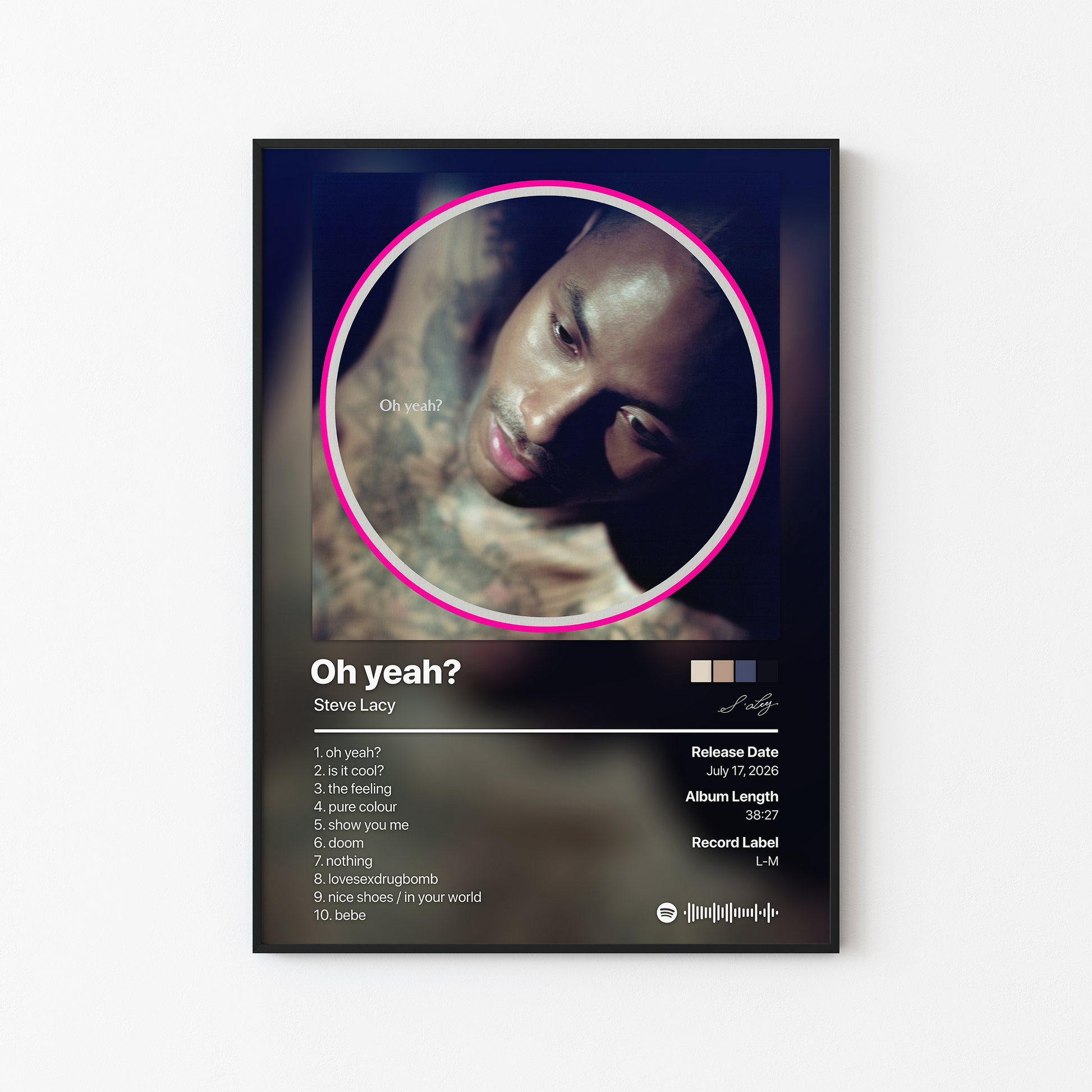 Steve Lacy Oh yeah? Album Poster