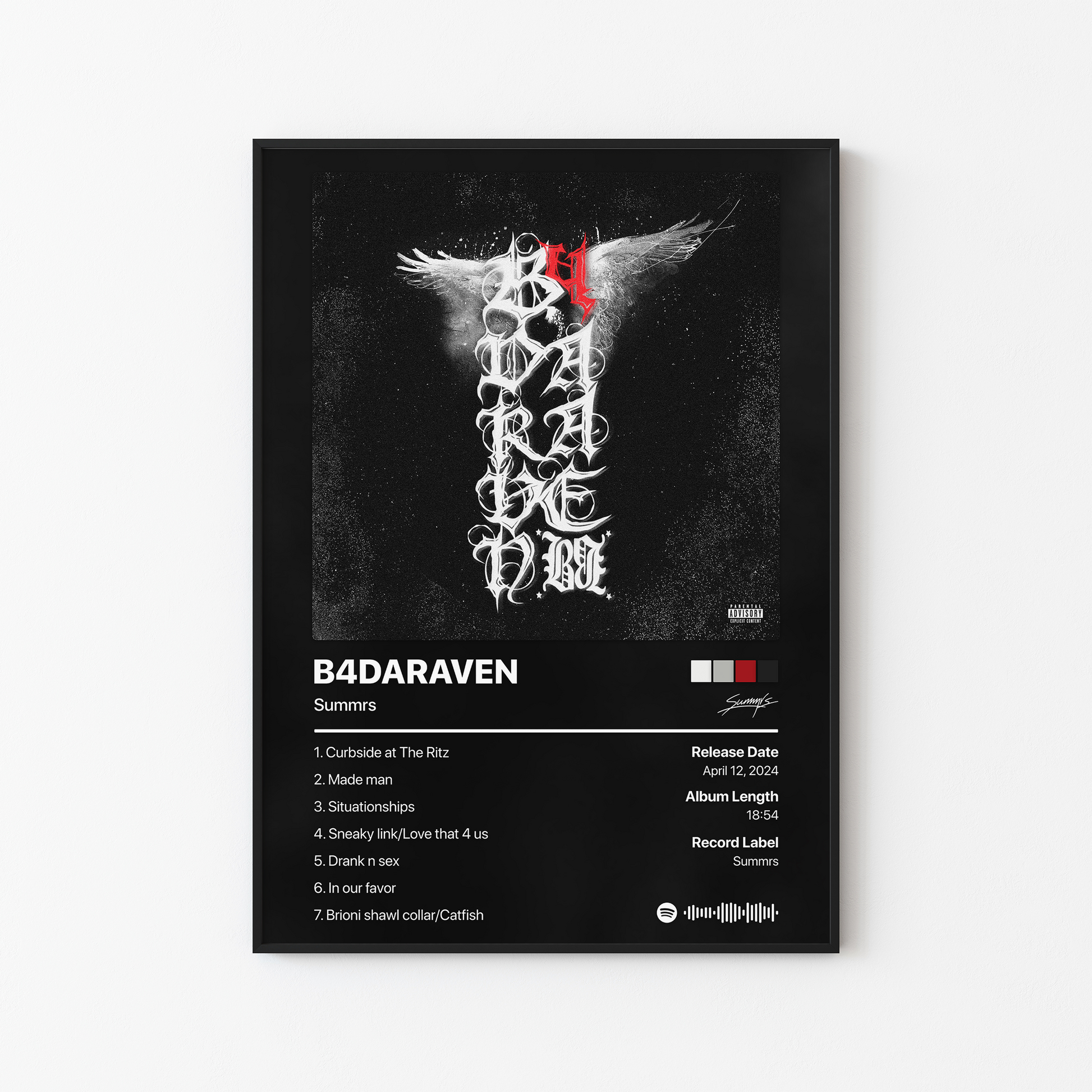 Summrs B4DARAVEN Album Poster