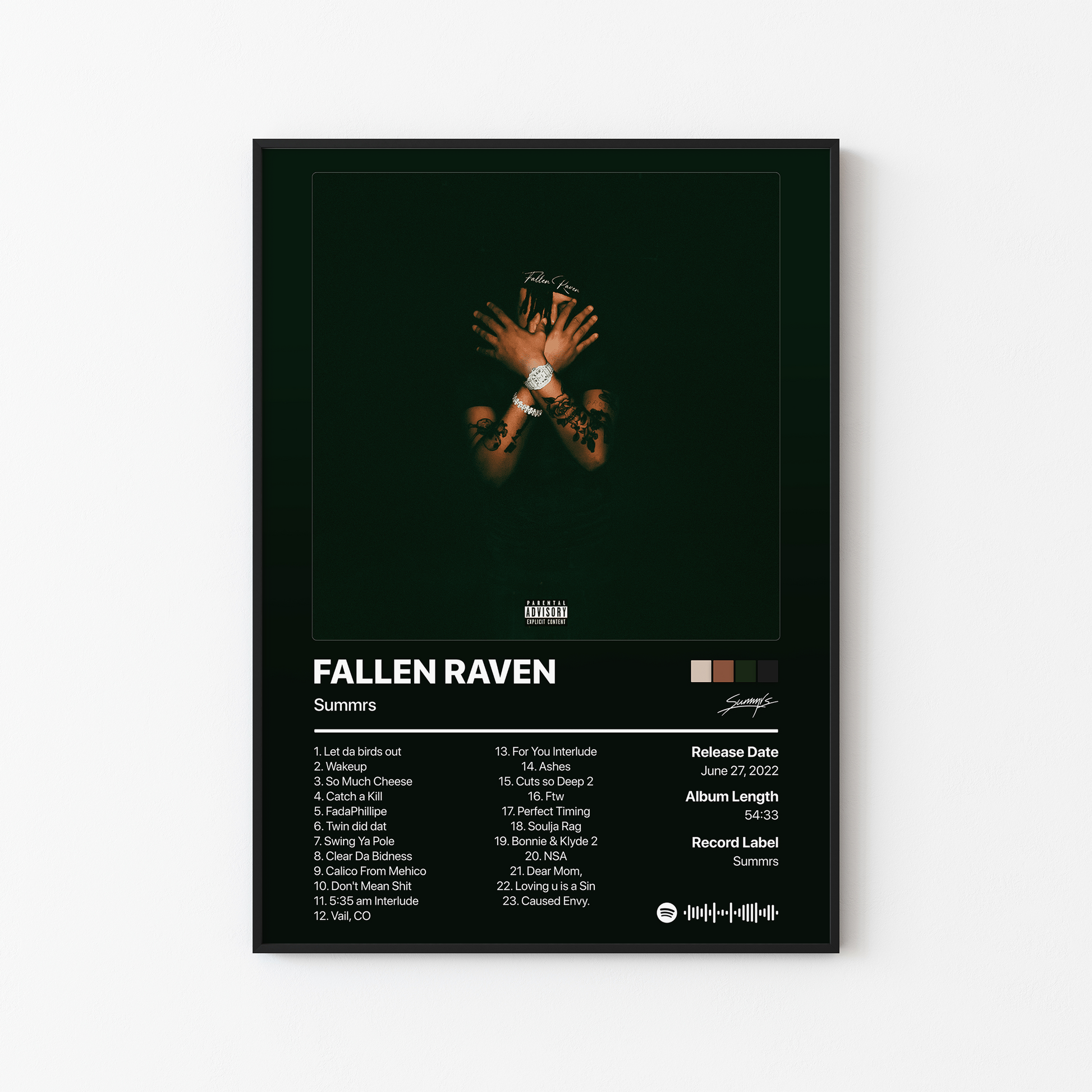 Summrs FALLEN RAVEN Album Poster