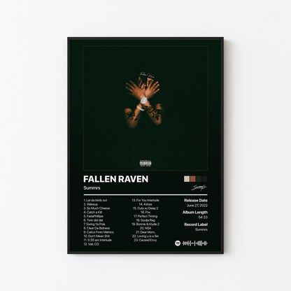 Summrs FALLEN RAVEN Album Poster