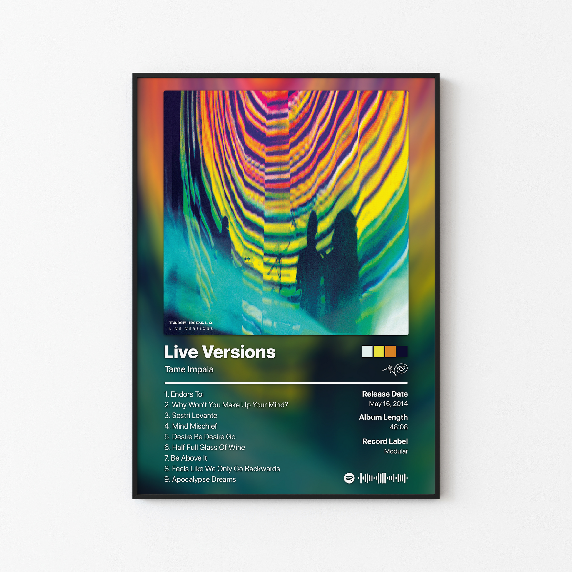 Tame Impala Live Versions Album Poster