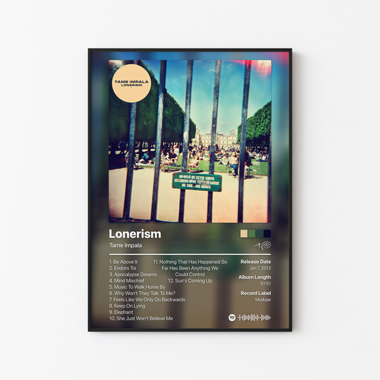 Tame Impala Lonerism Album Poster