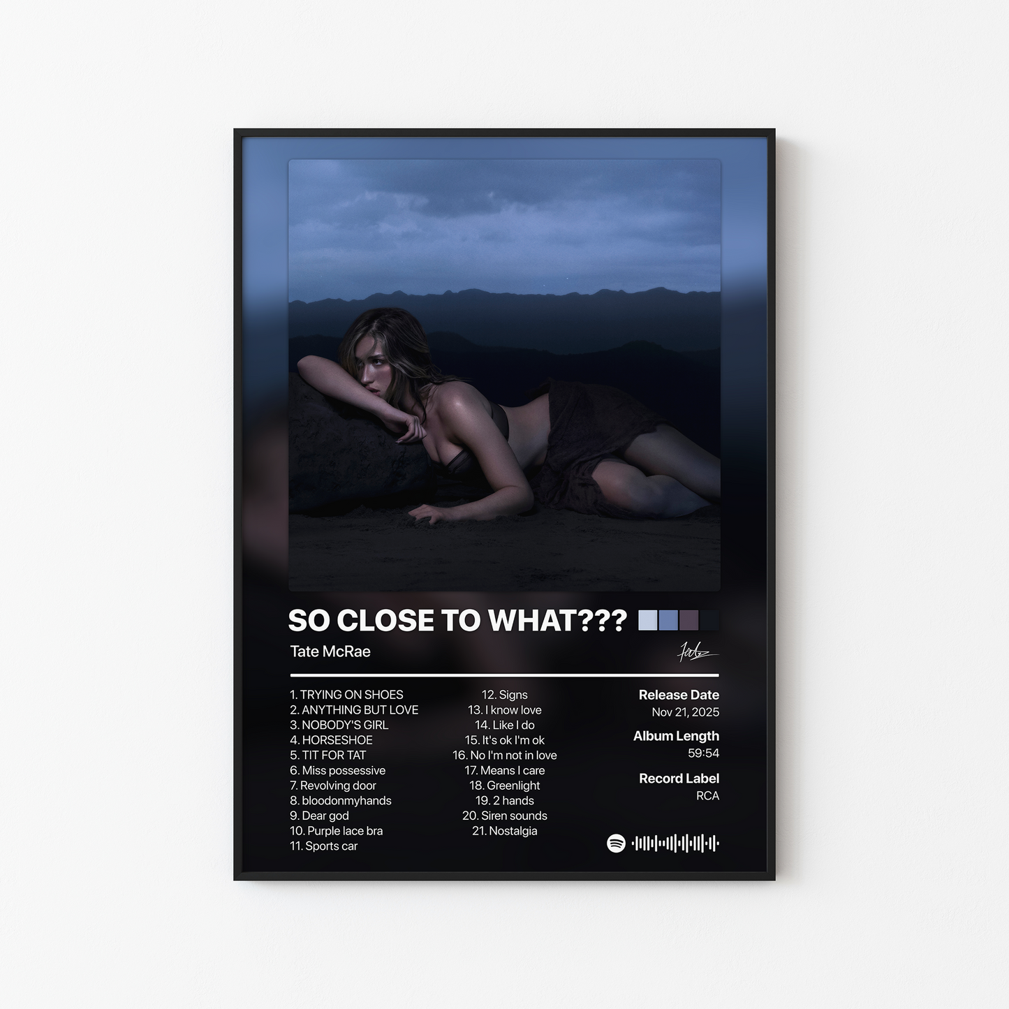 Tate McRae SO CLOSE TO WHAT??? (deluxe) Album Poster