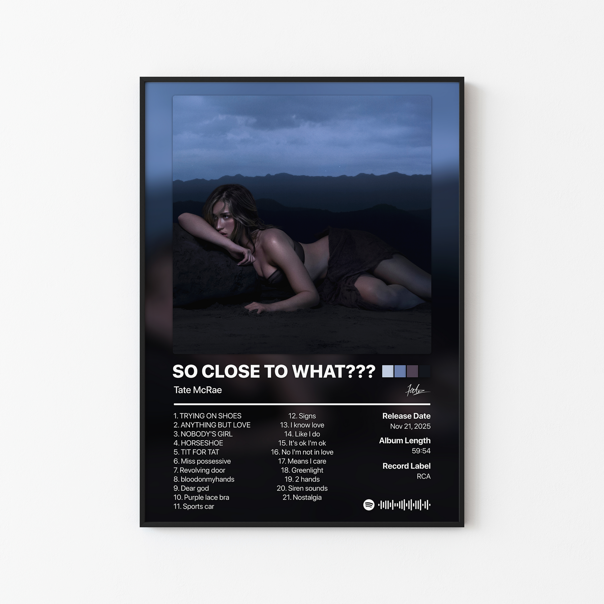 Tate McRae SO CLOSE TO WHAT??? (deluxe) Album Poster