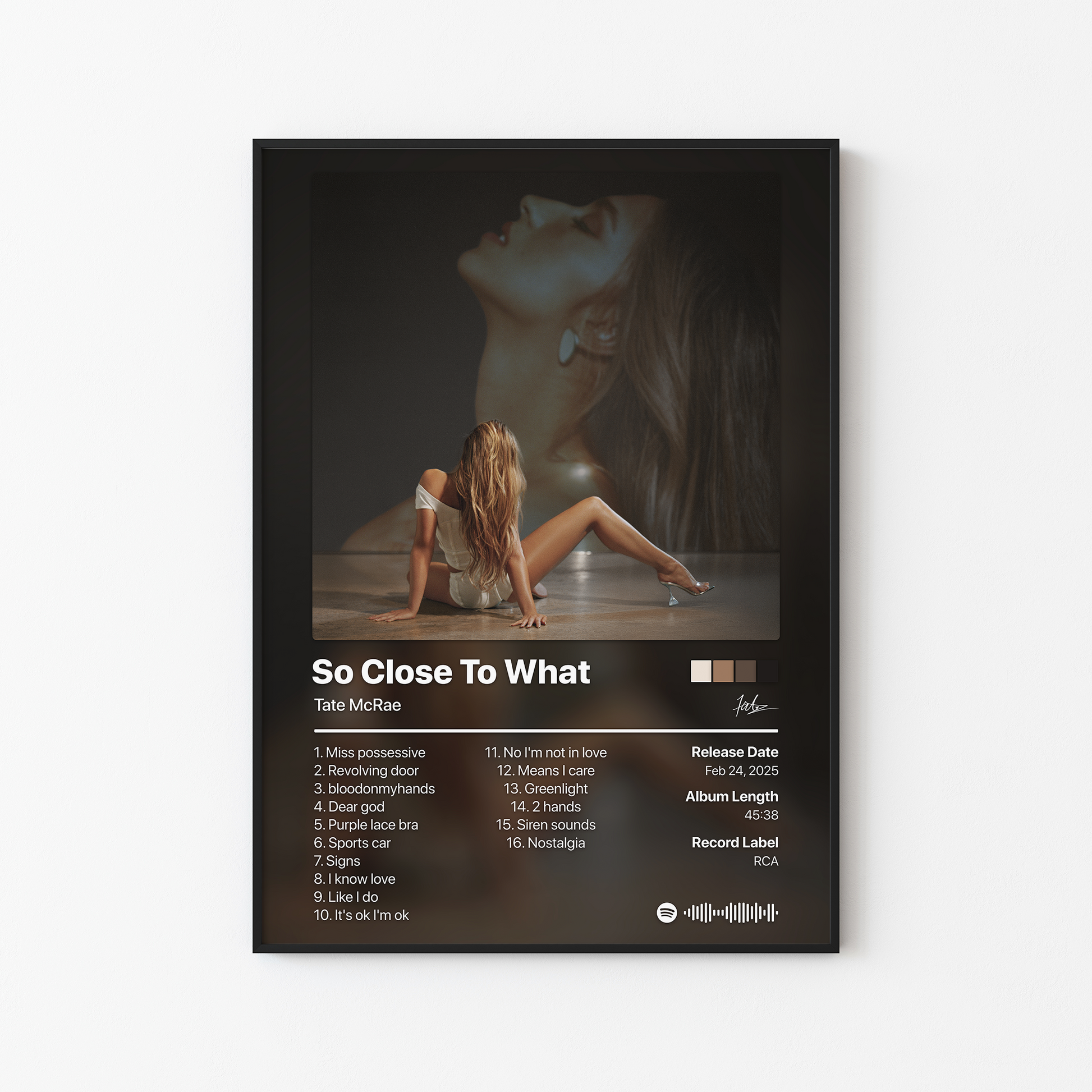 Tate McRae So Close To What Album Poster